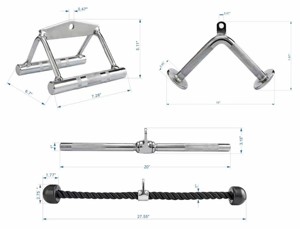 Chinese Factories Lat Bar Attachments, <strong>Triceps</strong> Rope, Weight <strong>Machine</strong> and <strong>Cable</strong> Attachments for Home Gym - Product Image 6