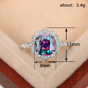 Anello con Design Floreale, Stile Colorato, Anello da Dito per Donne - Product Image 5