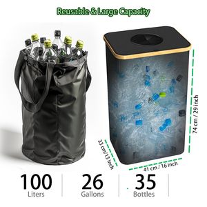 Tái chế bin nhà bếp trong nhà nhà gallon tái chế bin với Nắp tháo rời tái sử dụng túi bên trong chai có thể - Product Image 5