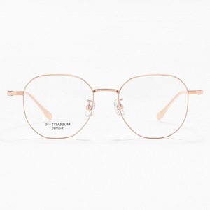 Monturas de gafas de titanio puro para mujer, estilo coreano, poligonales, 17276, ultraligeras, de alta gama, para miopía - Product Image 4