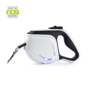 สายจูงสุนัขแบบยืดหดได้อัตโนมัติของ Peite Home 5 เมตร ไฟ LED ส่องสว่างสำหรับเดินกลางคืน สีขาว อุปกรณ์สำหรับสัตว์เลี้ยง - Product Image 1