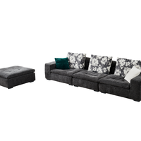 Ensemble de canapés combinés en velours modernes et personnalisables pour salon, rembourrage en mousse, canapé-lit, taille et couleur disponibles