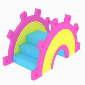 Équipement de jeu souple pour bébés et tout-petits avec échelle arc-en-ciel en fibre de verre et acier pour aire de jeux intérieure et écoles - Product Image 2