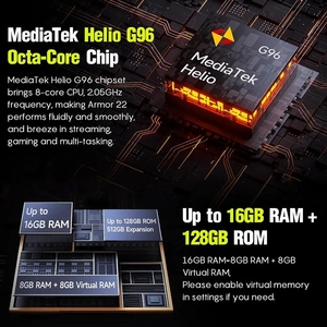 โทรศัพท์มือถือที่ทนทานและมี NFC กล้อง22 <span class=keywords><strong>8</strong></span> + 128GB 64MP + 64MP แอนดรอยด์13 6600mAh 6.58นิ้ว - Product Image 3