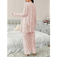 Ensemble de pyjama de maternité pour femmes SMOOTH, trois pièces, printemps et automne, camisole, veste et pantalon, ensemble de vêtements de maison