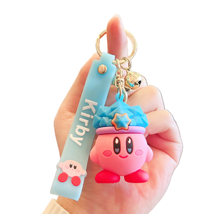 Nintendo jeu d'aventure Kirby jouets porte-clés poupée mignonne exquis petit cadeau pendentif en gros PVC Anime porte-clés accessoires - Product Image 5