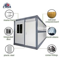 Maisons préfabriquées en conteneur pliant de 20 pieds en Chine Structure préfabriquée durable de bureau en acier et panneau sandwich pour bricolage