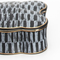 JW008 pot décoratif de luxe personnalisé coton-tige mallette de rangement accessoires de décoration de table petite boîte à bibelots en céramique