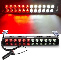 12V araba elektronik flaş ışıkları lamba 12LED acil uyarı ışığı kamyon araç ön camı vantuz yanıp sönen kırmızı/beyaz/mavi işık