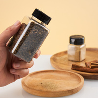 Bouteille de stockage vide en PET de 60 ml et 200 ml pour assaisonnements, avec étiquette personnalisée, pour l'emballage de poudres d'épices et d'herbes aromatiques - Vente en gros