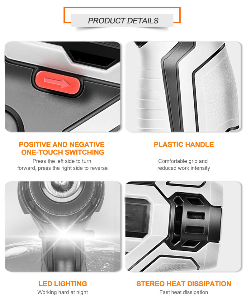 21V Factory Supply Cordless Power Tool Combo Hammer Screwdriver Drill Machine Power Drill kit