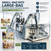 Machine d'emballage secondaire pour cubes de viande lyophilisée en sachet et morceaux de viande FD pour aliments pour animaux de compagnie
