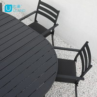 Uland – chaise de salle à manger avec coussin, chaises de jardin pour Restaurant café, cadre en aluminium Durable