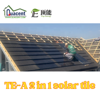 Système BIPV Dalian Quacent Top Energy, tuiles solaires pour toitures, matériaux de construction, bardeaux solaires écologiques, panneaux photovoltaïques PV