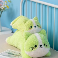 OEM ODM Personnalisé Peluche chat mignonne et réconfortante, Jouet en peluche transfrontalier, Cadeau d'anniversaire pour adolescents et adultes, Coussin à câliner