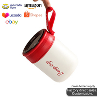 Taza Redonda Aislante para Desayuno, Recipiente para Almacenar Alimentos, Taza para Sopa con Tapa, Contenedor para Almacenar Alimentos