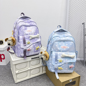 กระเป๋าเป้สะพายหลังสีสันสดใสสำหรับเด็กผู้หญิงวัยรุ่นนักเรียน - Product Image 2
