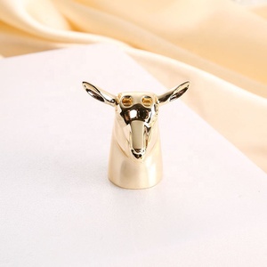Capuchon de flacon de parfum de luxe 15 mm, couvercle en métal <span class=keywords><strong>argent</strong></span>é ou doré en forme d'animal - Product Image 4