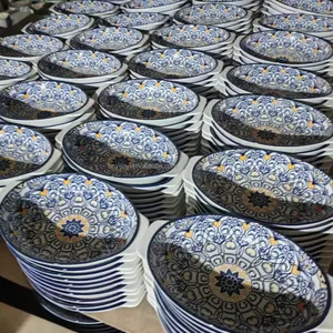 JIUWANG individuell bedruckte voll böhmische farbige Keramik platten nach Ton