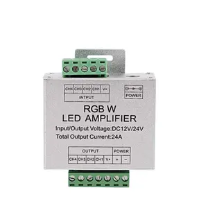 DC12V 24V hochgeschwindigkeits-optikkopplung 4-Zyklus-Aluminiumgehäuse-LED-Lichtstreifen Signalregler led RGBW-Verstärker