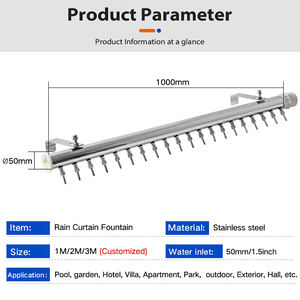 आधुनिक पानी के पर्दे बारिश पानी के फव्वारा अनुकूलन योग्य स्टेनलेस स्टील वाटरफॉल गार्डन पार्क झीलों विला होटल - Product Image 3