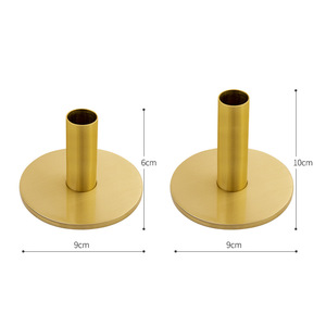 Maxery Christmas Solid <strong>Brass</strong> <strong>Candlesticks</strong> Ornaments to Wedding Decorations Gold Metal Candle Holders For Home Decor - Product Image 5
