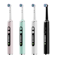 Brosse à dents électrique rotative intelligente Seago avec écran LCD, poils souples oscillants, chargement USB-C, étanchéité IPX7, étui de voyage pour nettoyage buccal