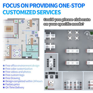 <span class=keywords><strong>Module</strong></span> <span class=keywords><strong>de</strong></span> poste <span class=keywords><strong>de</strong></span> travail en grappe <span class=keywords><strong>de</strong></span> bureaux pour 4 personnes au design moderne - Product Image 2