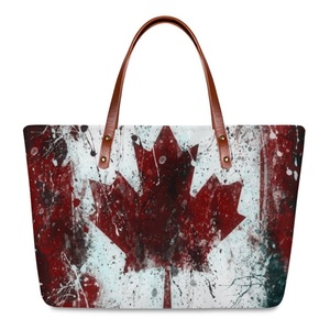 Canada Maple Leaf Flag Pattern Femme Sac à main pour cadeau POD Dropship Elegant Girl Tote Bag - Product Image 1