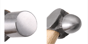 Martillo de punta esférica de 0.5-2.5LB, grado industrial 45 #   Cabeza forjada de acero al carbono con mango de madera resistente para reparaciones mecánicas domésticas - Product Image 4