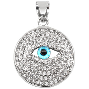 Usine en gros <span class=keywords><strong>pas</strong></span> <span class=keywords><strong>cher</strong></span> prix bijoux en acier inoxydable Offre Spéciale en acier inoxydable plein <span class=keywords><strong>diamant</strong></span> glacé oeil <span class=keywords><strong>pendentif</strong></span> - Product Image 6