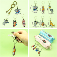 Nouveautés promotionnelles, porte-clés souvenir d'Australie, porte-clés en PVC aborigène, logo personnalisé, cadeau promotionnel pour les touristes, vente en gros
