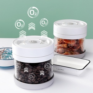 Contenitore contenitore di vetro sigillato sottovuoto per caffè barattoli di cibo essiccato <span class=keywords><strong>Set</strong></span> di contenitori sottovuoto con coperchio di blocco - Product Image 3