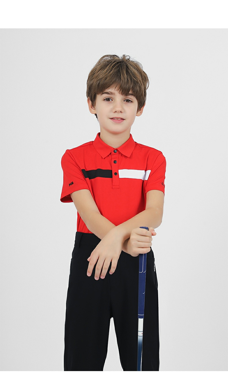 PGM YF595 custom manufacturer short sleeve junior golf shirts polo boys kids golf shirts企业官网