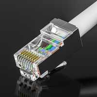 FTP Shield Cat6 CAT5 Rj45 8P8C Connecteur Ethernet Étanche 3u 5u Plaqué Or Cristal Tête Modulaire