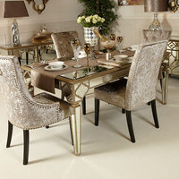Table à manger rose avec miroir, décoration en miroir pour la maison et l'hôtel