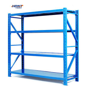 Estantería de acero de servicio medio de rendimiento fiable, estante industrial sin pernos para almacenamiento en almacén de garaje, estantes de estanterías fáciles de apilar - Product Image 3