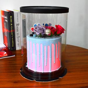 ขายส่งพีวีซีพลาสติกใสกล่องเค้กแต่งงานขายร้อนหรูหรารอบล้างกล่องเค้กบรรจุภัณฑ์ - Product Image 3