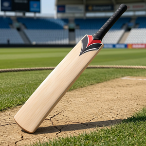 Bate de Cricket Clásico de Madera JNA Group con Diseño Rojo y Negro, Ligero, Orientación Izquierda/Derecha, Duradero para Práctica y Entrenamiento - Product Image 5