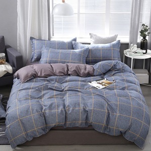 2025 estilo coreano Simple poliéster cuatro piezas estampado reactivo desechable sábana edredón funda <span class=keywords><strong>de</strong></span> almohada conjunto <span class=keywords><strong>para</strong></span> estudiantes - Product Image 1