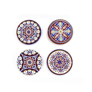 Sous-verres en céramique faits main tendance, style classique, isolants thermiquement, résistants à l'usure, motifs imprimés pour tapis et plaques de sublimation - Product Image 1