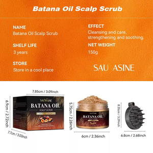 <span class=keywords><strong>Exfoliante</strong></span> Capilar de Aceite Vegetariano Orgánico, Limpieza Profunda, Nutritivo, Tratamiento para la Caspa, Fortalecimiento del Cabello - Product Image 5