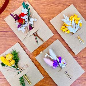 การ์ดมินิมอลสไตล์โบโฮประดับดอกยิปโซฟิล่าแห้ง สำหรับบันทึกขอบคุณ ของขวัญวันเกิด ของขวัญคริสต์มาส - Product Image 6