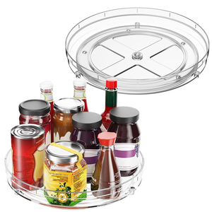 Modernos Contenedores Giratorios de Acrílico Transparente para Armarios, Estantes Giratorios de Plástico para Almacenamiento de Verduras - Product Image 1