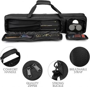Free sample Factory OEM Pool Cue Case Pool Cue Carrying Case Soft Padded Billiard Stick Bag Shoulder Straps Billiard Cue Bag - Product Image 3