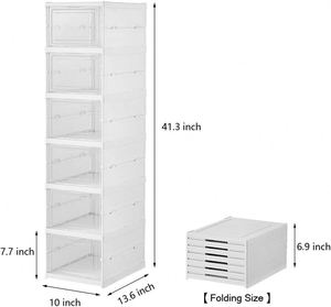 Single Tier Foldable PP Classic Food <b>Storage</b> Container Living Room Plastic <b>Shelf</b> Clear <b>Boxes</b> Stackable Door Easy Assembly 1-2L - Product Image 2
