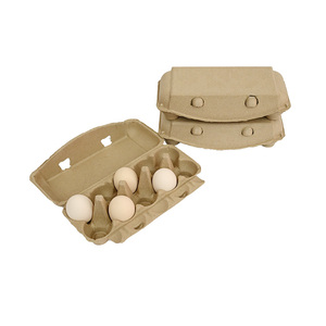 Carton à œufs en papier standard américain à <span class=keywords><strong>12</strong></span> alvéoles, durable, avec 6/10/18/20 trous, emballage pour œufs en pâte recyclée pour ferme biologique - Product Image 6