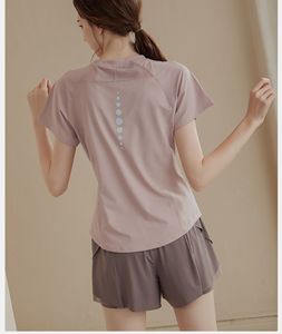 2024, camisetas deportivas ajustadas transpirables para mujer, ropa de Yoga de secado rápido, ropa deportiva de verano, camiseta informal de manga corta con cuello redondo - Product Image 3