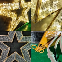 LED-Sternenlichterkette 220V Outdoor Wasserdicht IP65 Weihnachten Große Feiertagsdekorationen Park Einkaufszentrum Beleuchtete Lichter