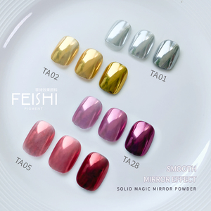 Ensemble de couleurs OEM <span class=keywords><strong>4</strong></span> en 1 palette de poudre à ongles miroir chromée pour nail art - Product Image 4